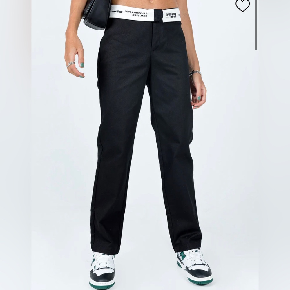 Black low rise cargo pants